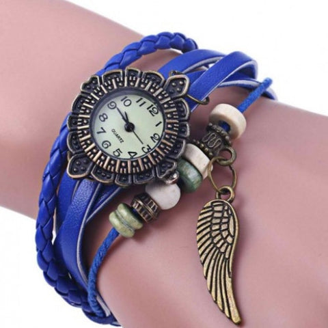 Ladies Woven Bracelet Quartz Wrist Watch