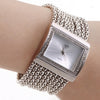 Gold Plated Rhinestone Case Alloy Band Wristwatch