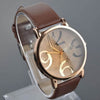 Big Number Women Leather Watch