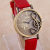 Style Musical Note Carving Ladies Watch