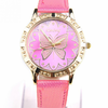 Butterfly Pattern Leather Bracelet Watches